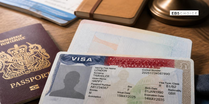 US visa and passport representing a US visa freeze and EB-5 investment options.